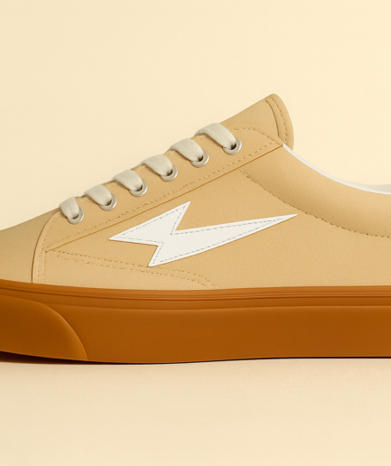 Storm beige rubber sole